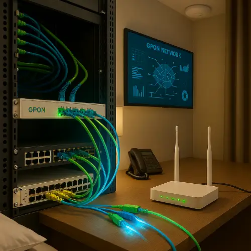 Tecnología GPON en proyectos de telecomunicaciones de hotel